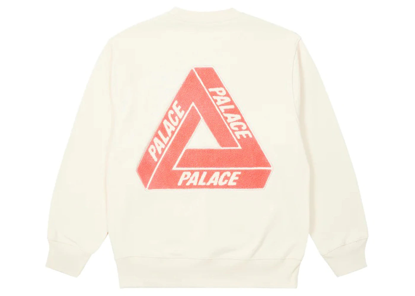 Palace Fleece Tri-Ferg Crew Soft White