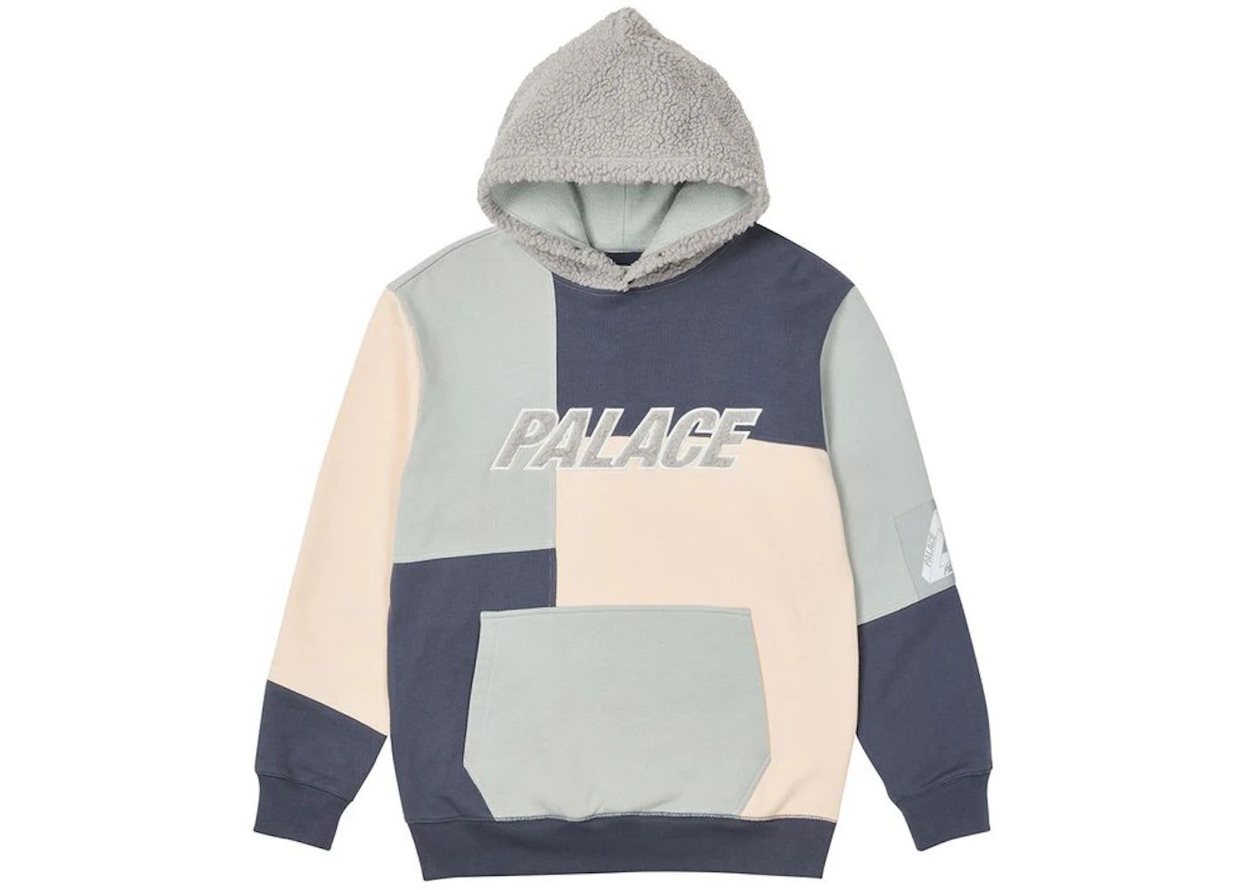 Palace Fleeced Hood Blue/Peach