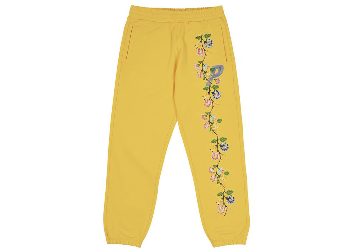 Palace Flower Stitch Joggers Yellow