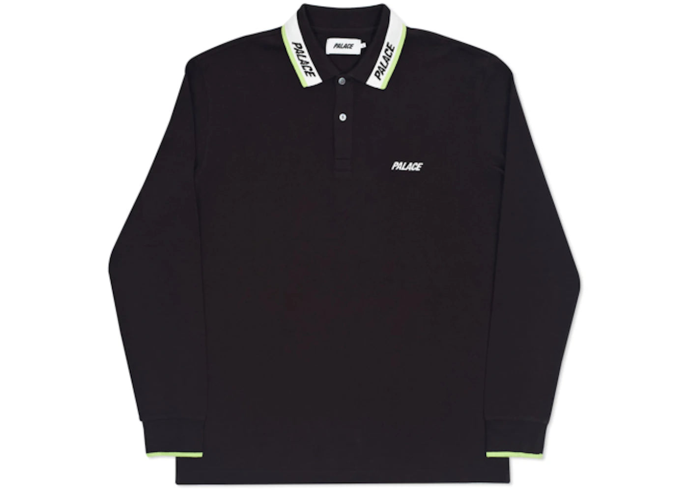 Palace Fluro L/S Polo Black/White