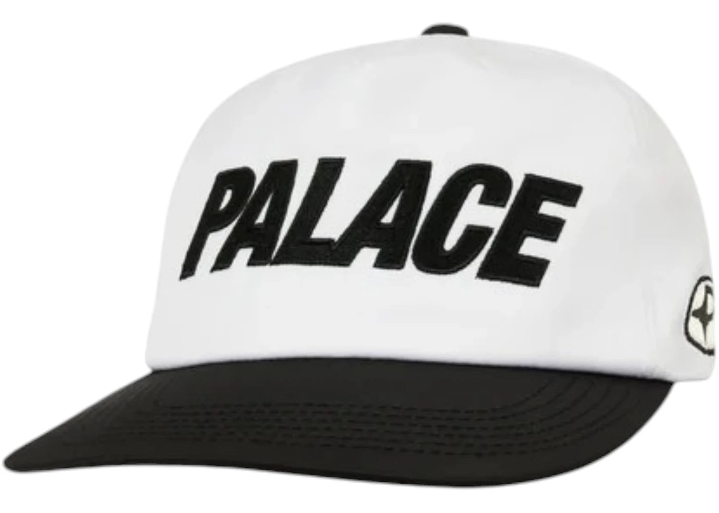 Palace Font Snapback 5-Panel White/Black