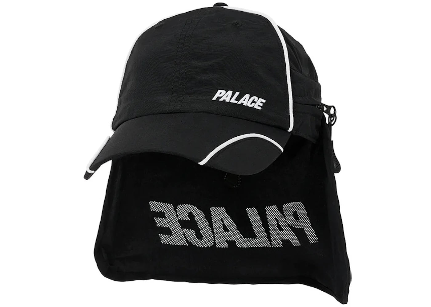 Palace Font Zip Shell Neck Saver 6-Panel Black