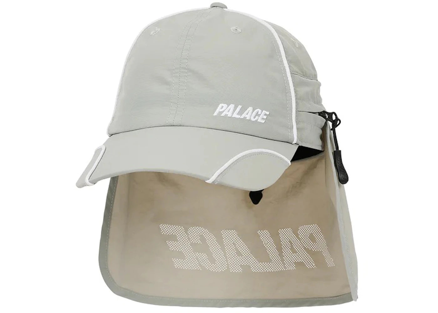 Palace Font Zip Shell Neck Saver 6-Panel Grey