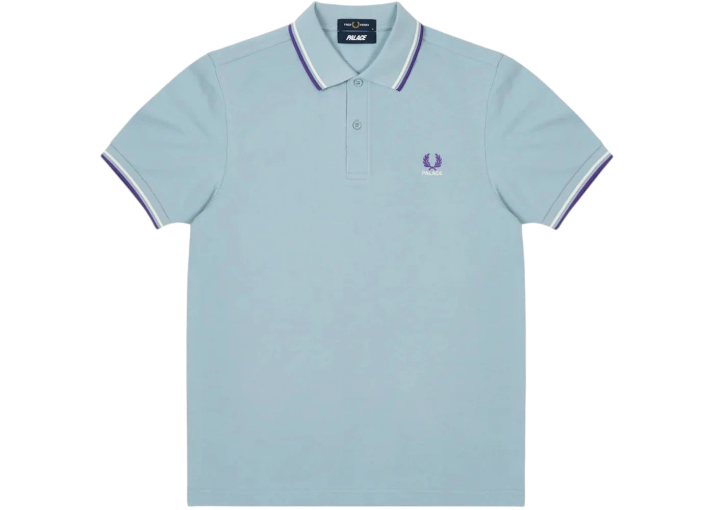 Palace Fred Perry Shirt Dusty Blue