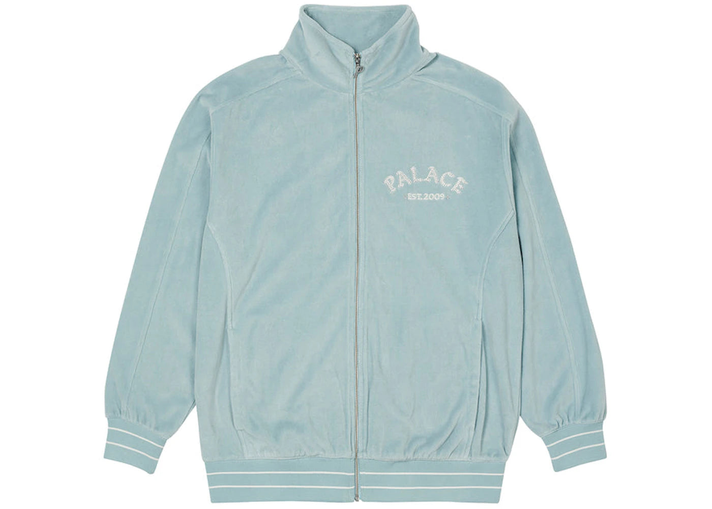 Palace Galore Velour Track Top Light Blue