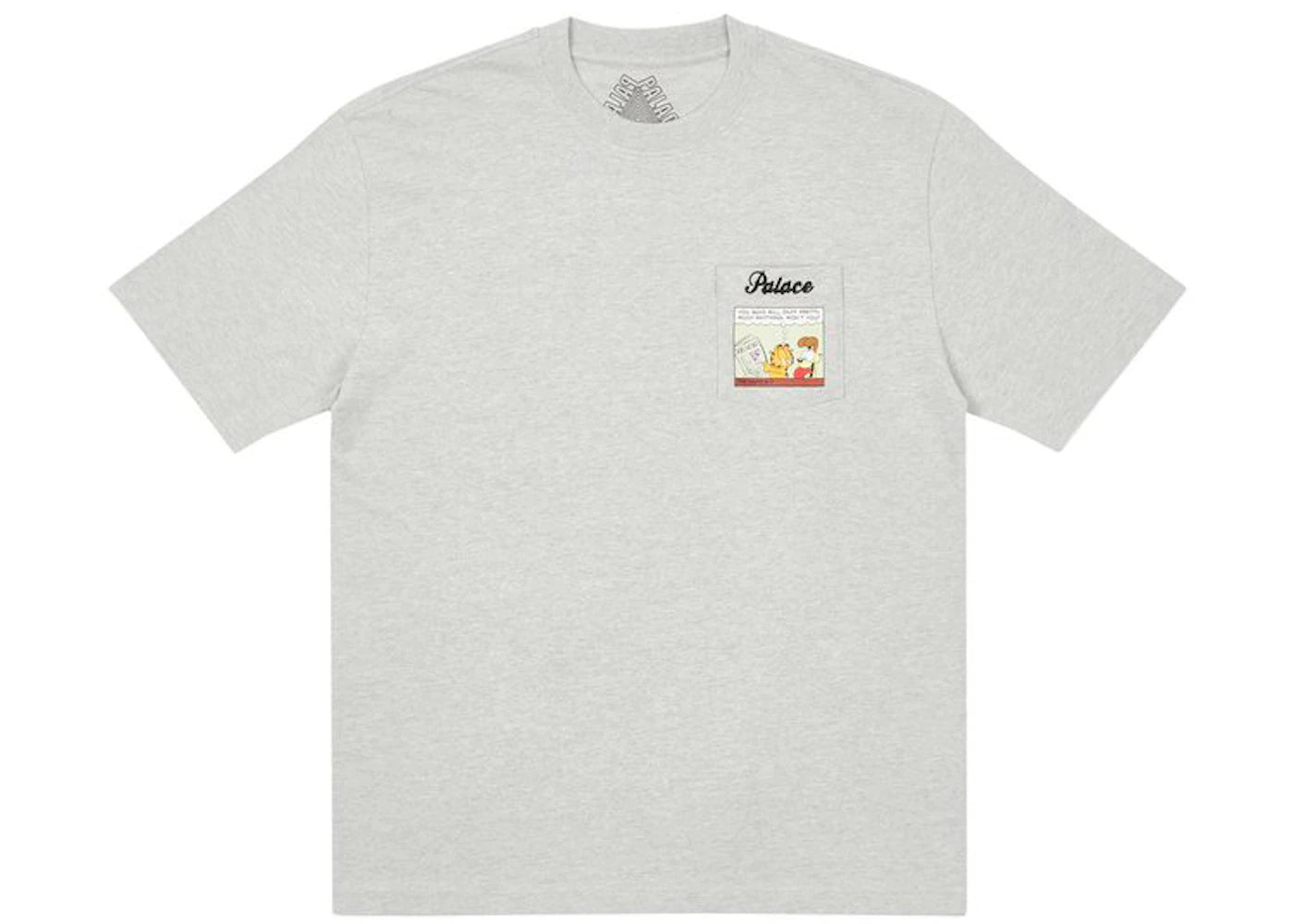 Palace Garfield Pocket T-shirt Grey Marl