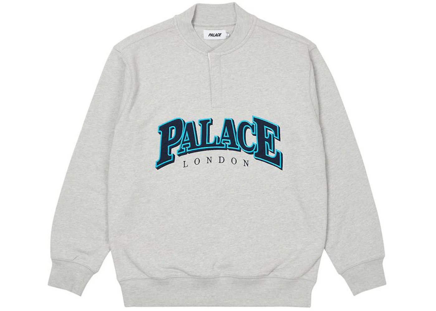 Palace Giant Button Up Crew Grey Marl