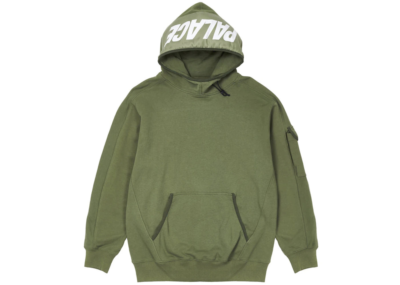 Palace Giant Woven Label Hood Olive