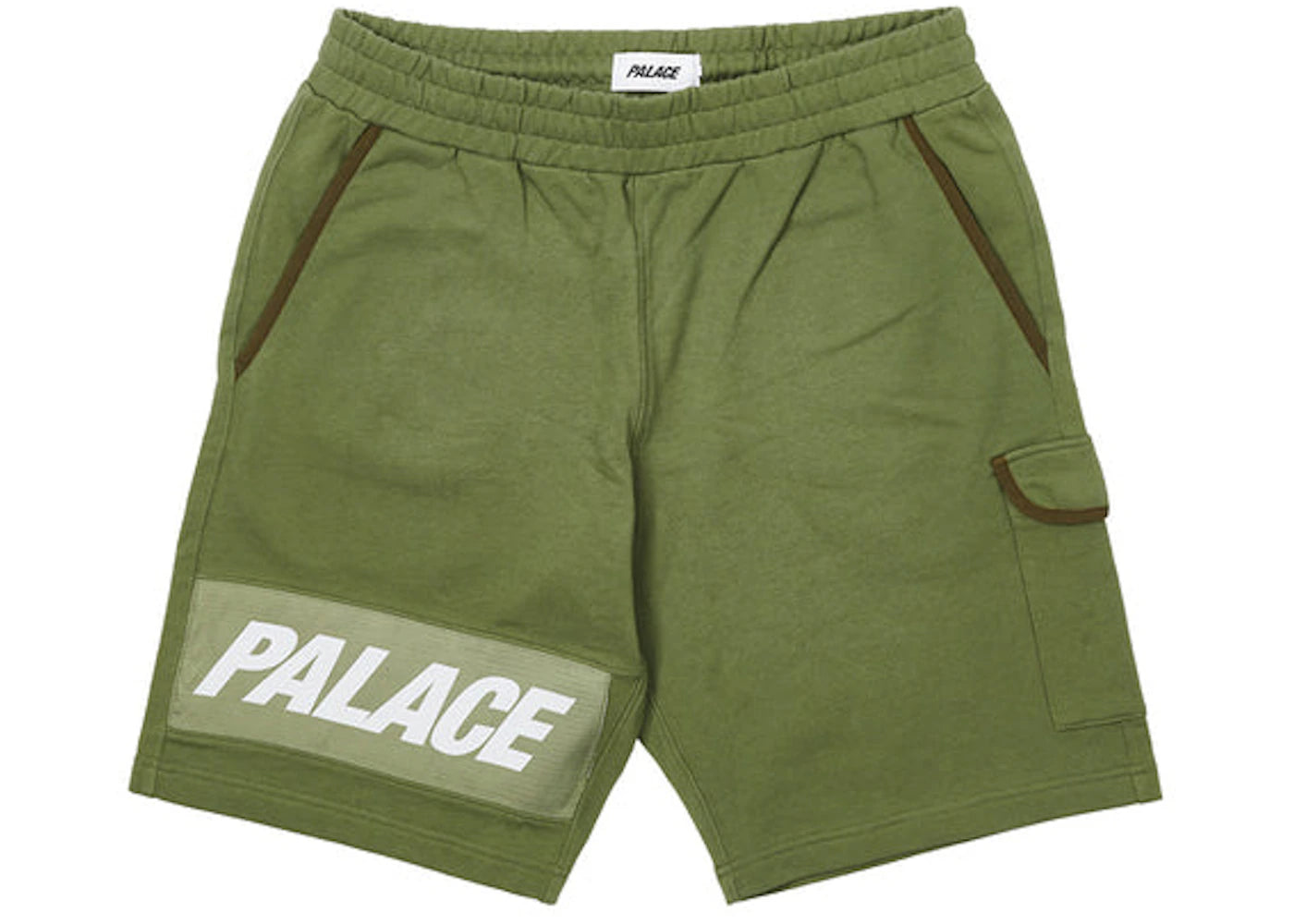 Palace Giant Woven Label Shorts Olive