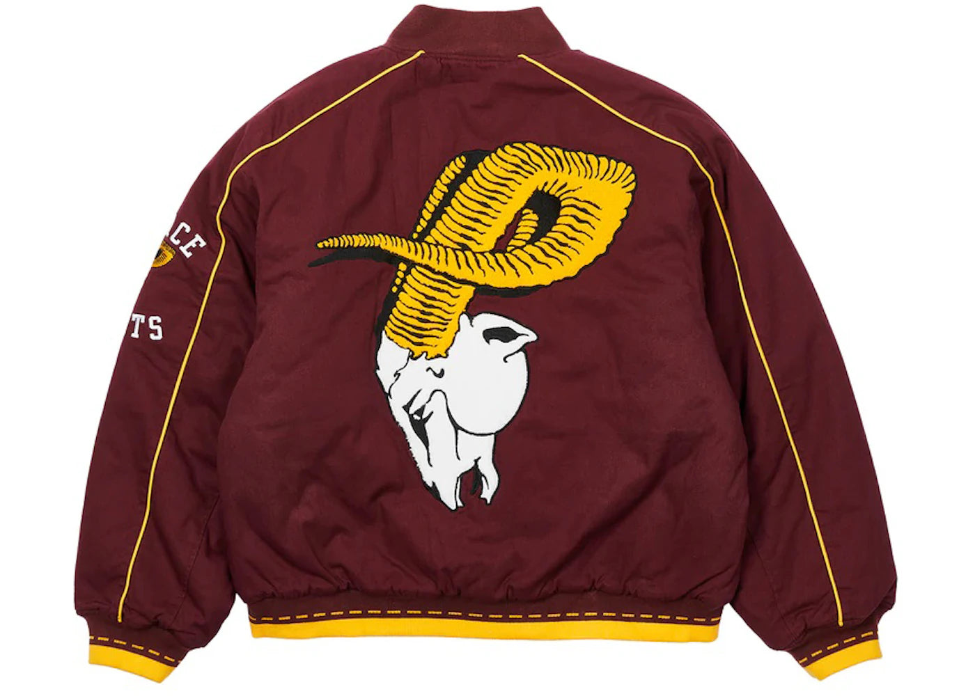 Palace Goats Varsity Jacket Burgundy