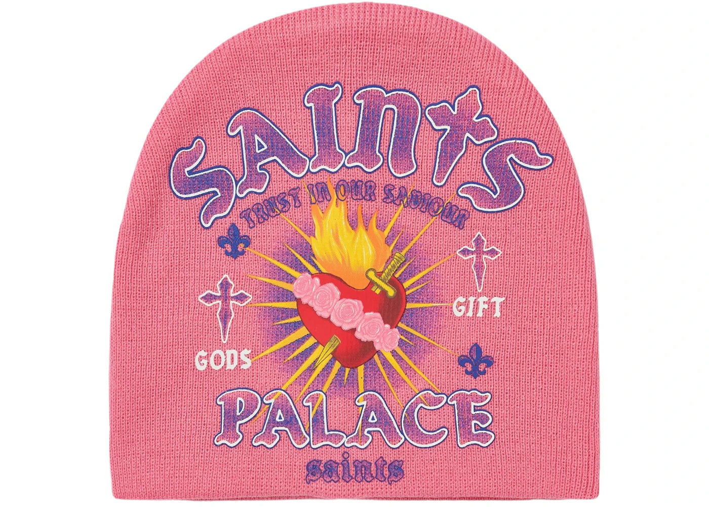 Palace Gods Gift Nein Cuff Beanie Pink