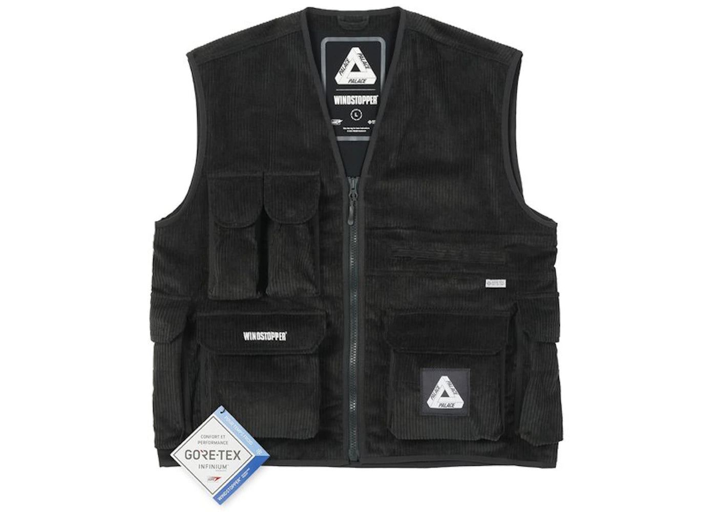 Palace Gore-Tex Infinium Corduroy Vest Black