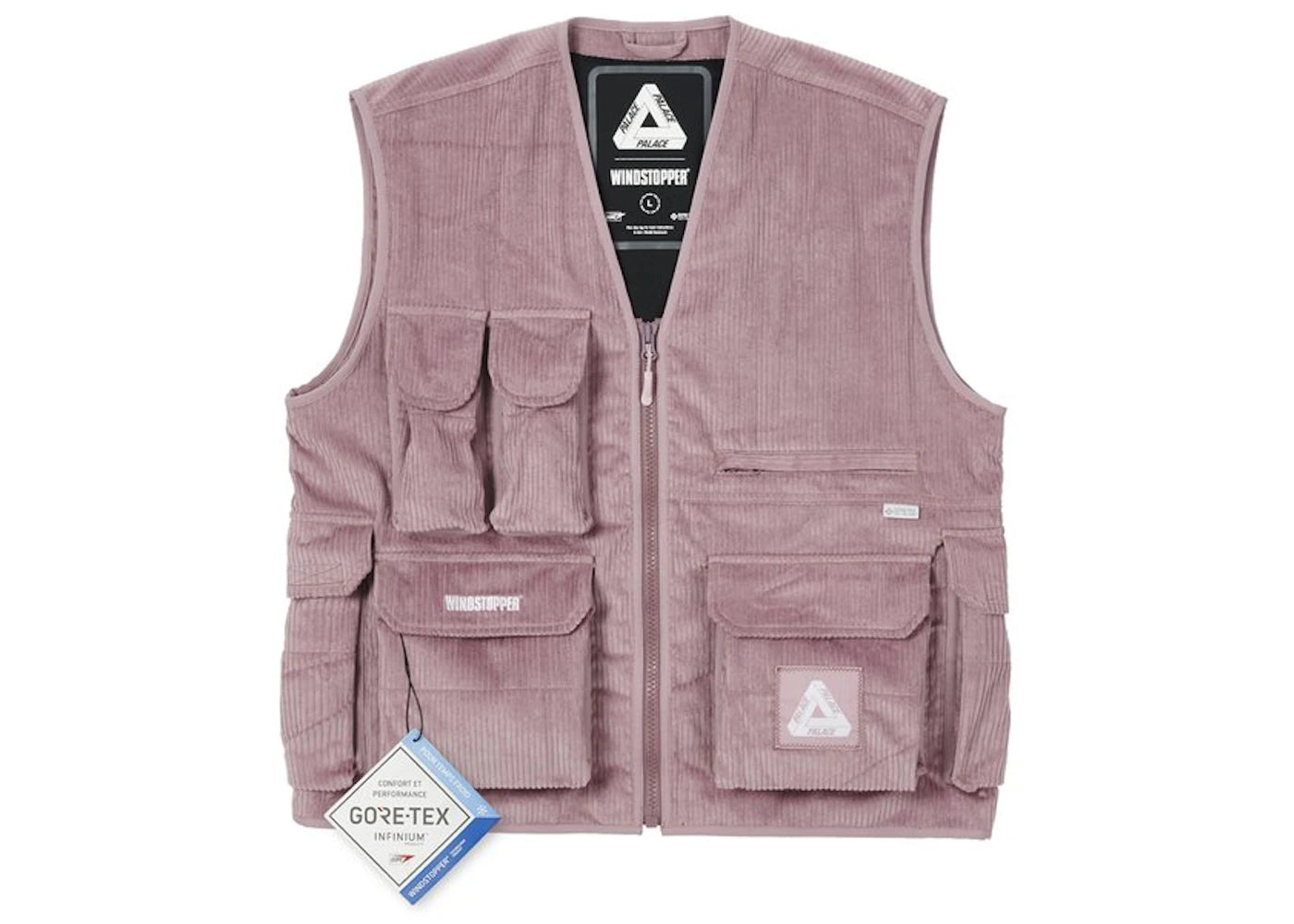 Palace Gore-Tex Infinium Corduroy Vest Pink