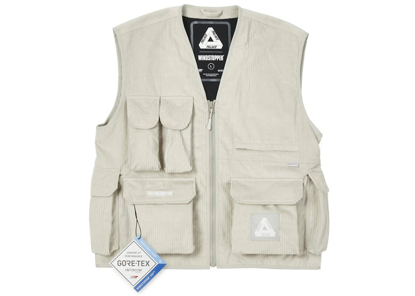 Palace Gore-Tex Infinium Corduroy Vest Stone