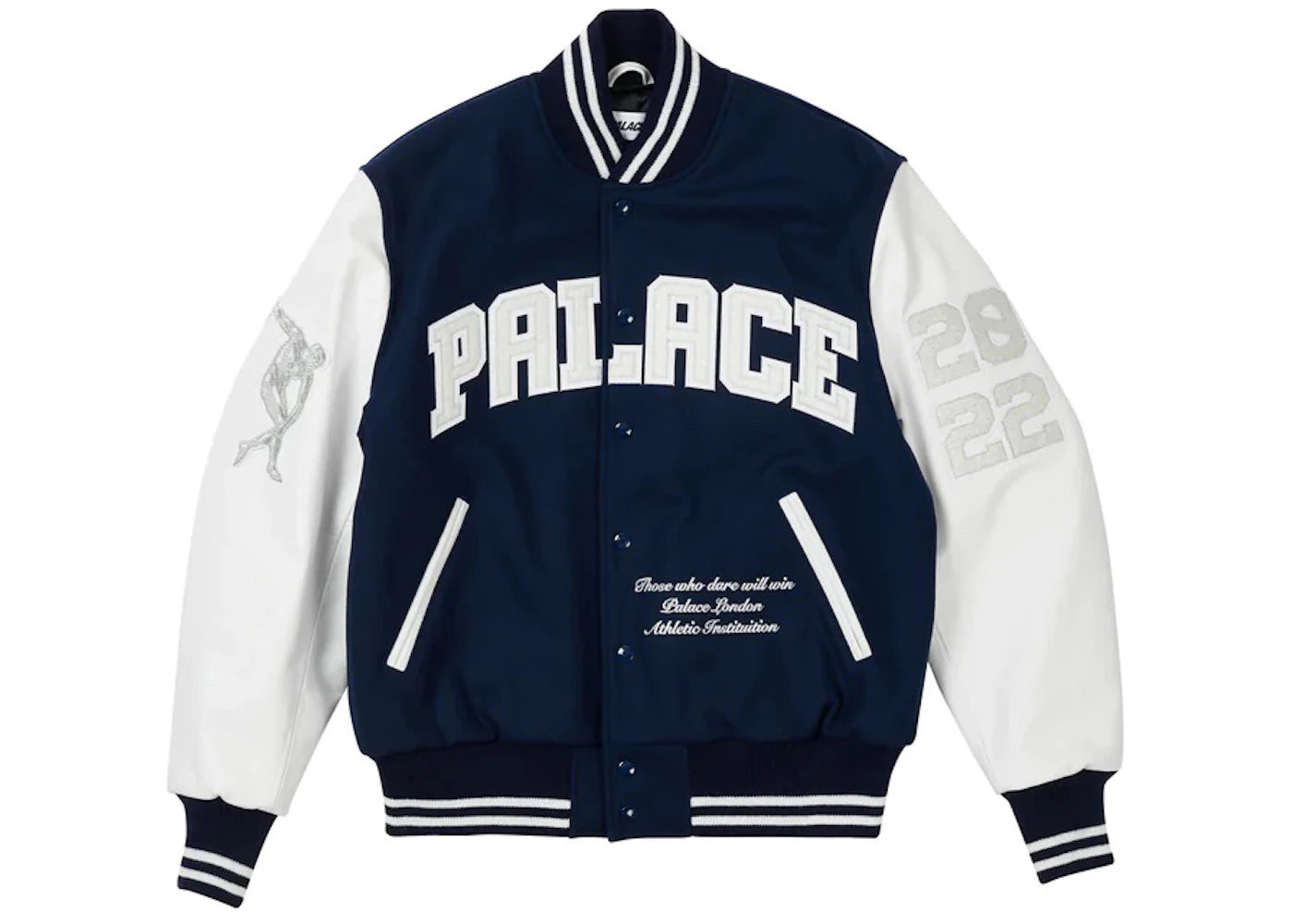 Palace Greek Varsity Jacket Blue