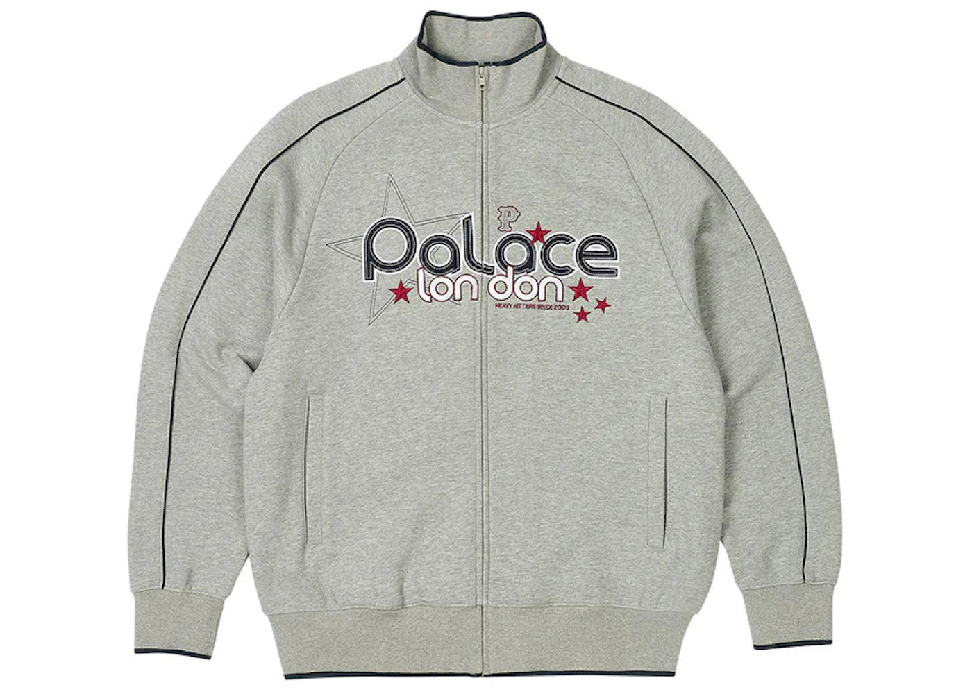 Palace Grimey Zip Funnel Grey Marl