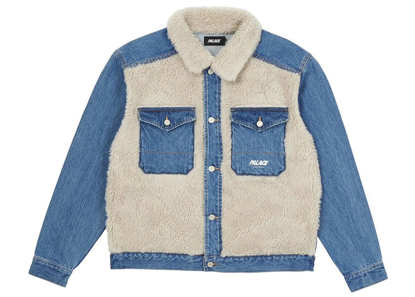 Palace Grizzly Denim Jacket Stone Wash