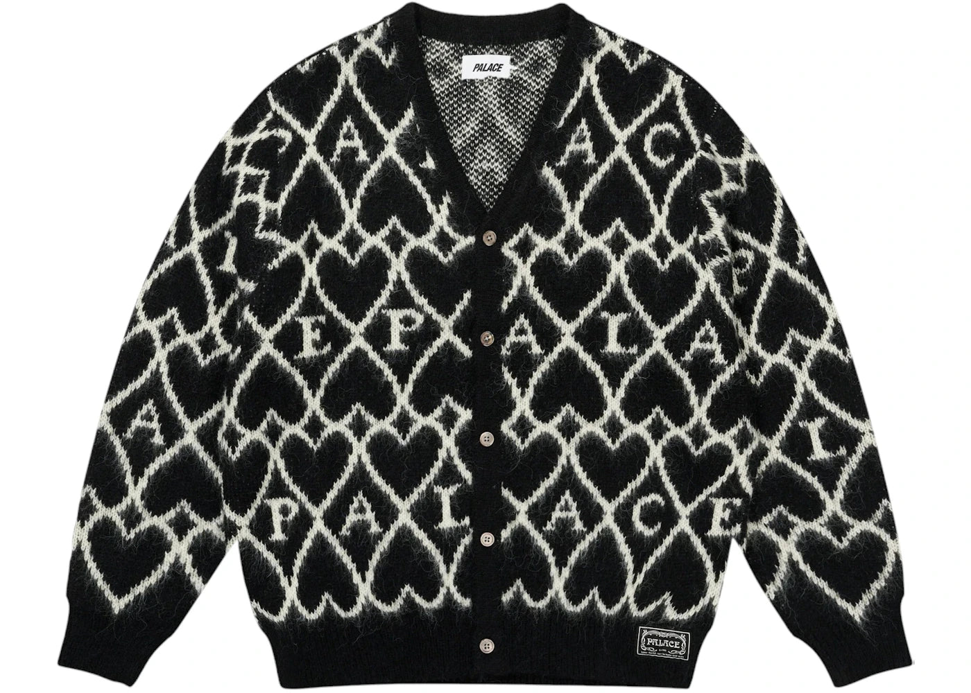 Palace Hairy Heart Knit Black