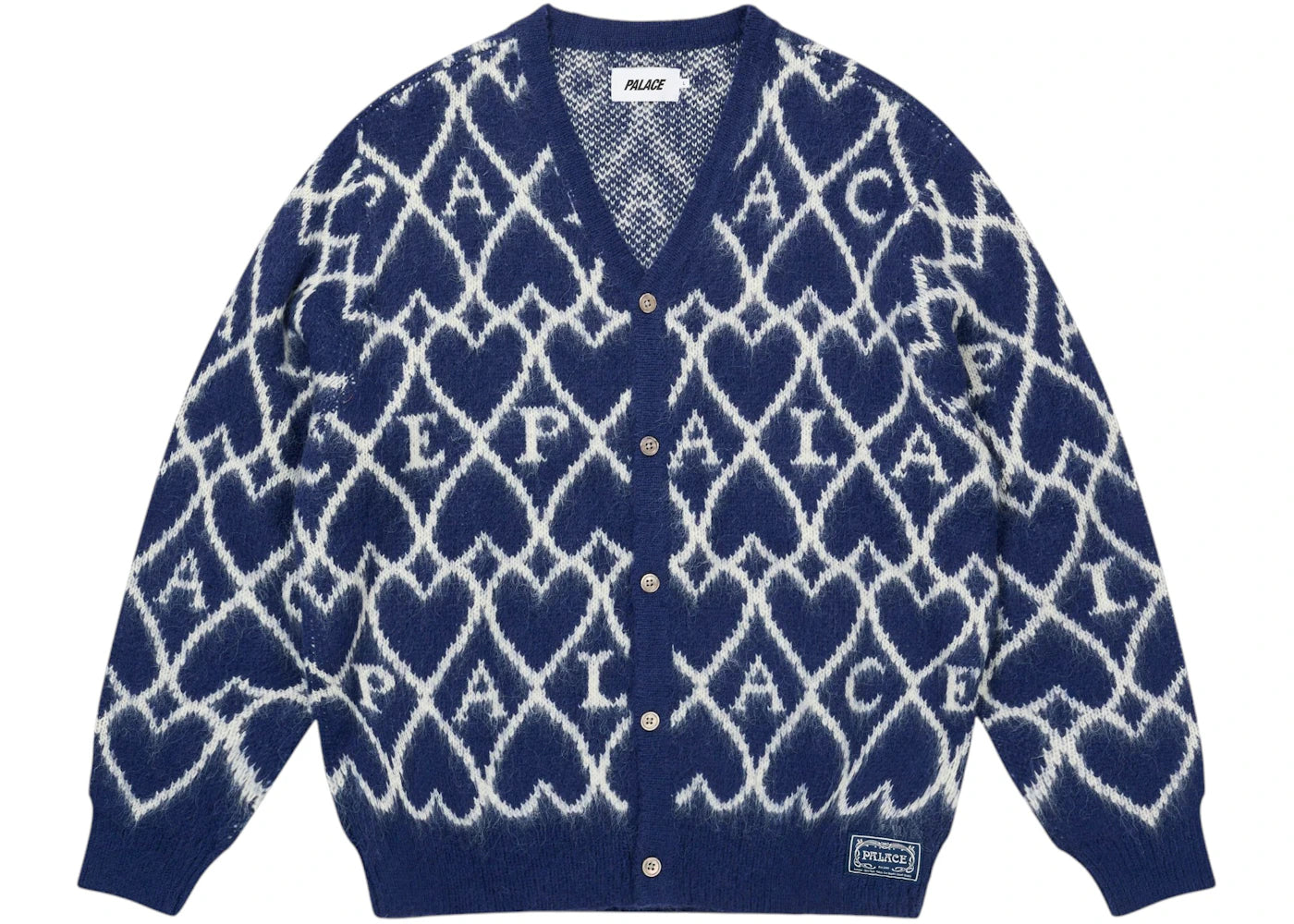Palace Hairy Heart Knit Blue