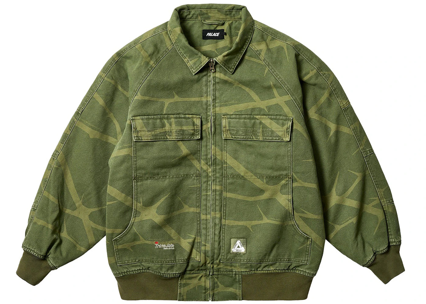 Palace Heavy Canvas Bomber Jacket Deep Green