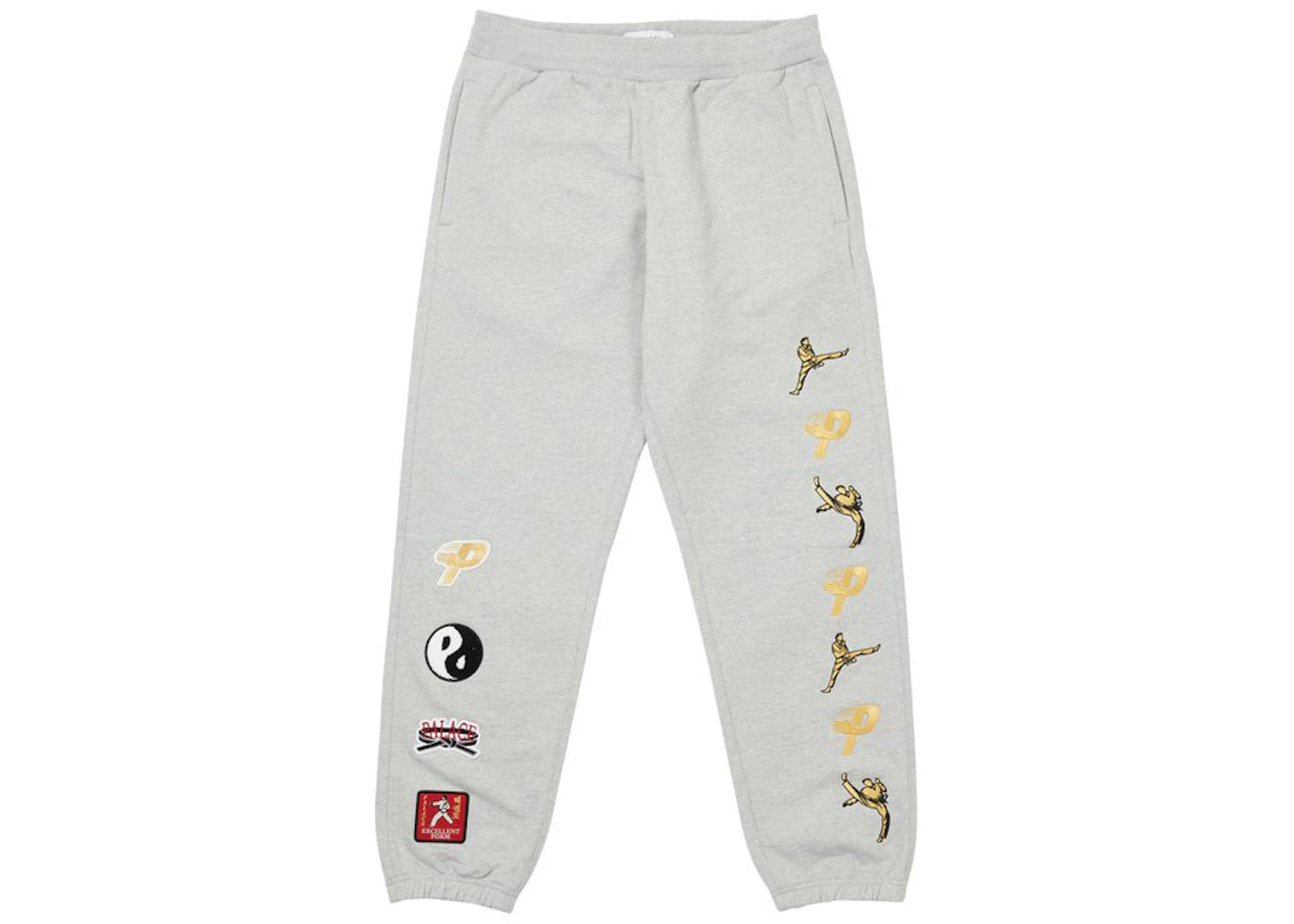 Palace High Kick Joggers Grey Marl