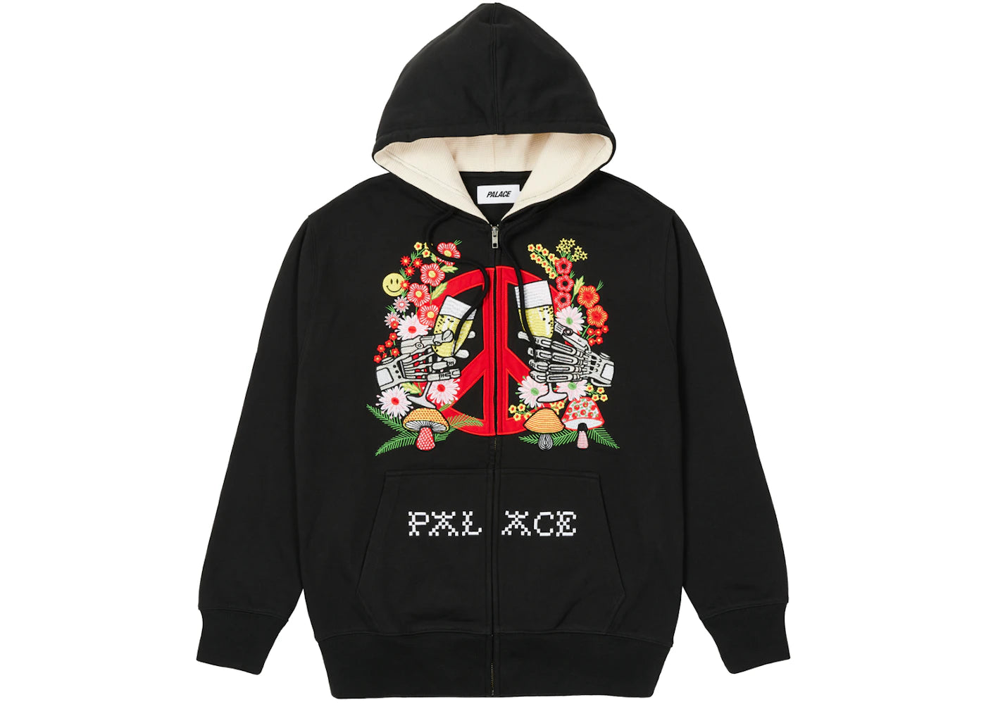 Palace Hippy Salute Zip Hood Black