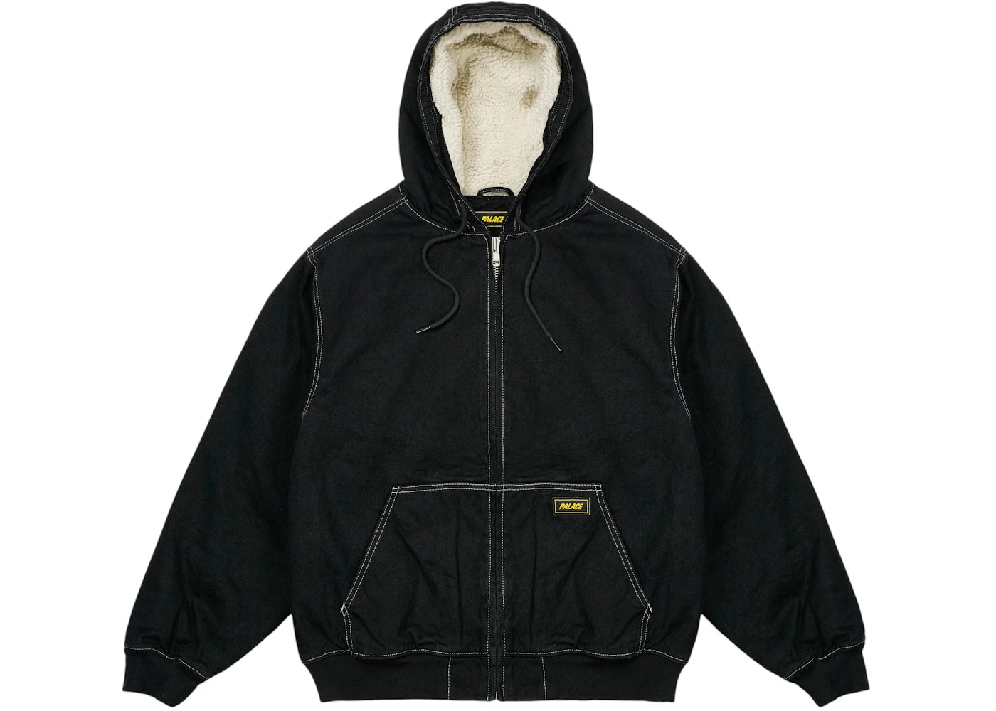 Palace Hooded Sherp Jacket Black Stone Wash
