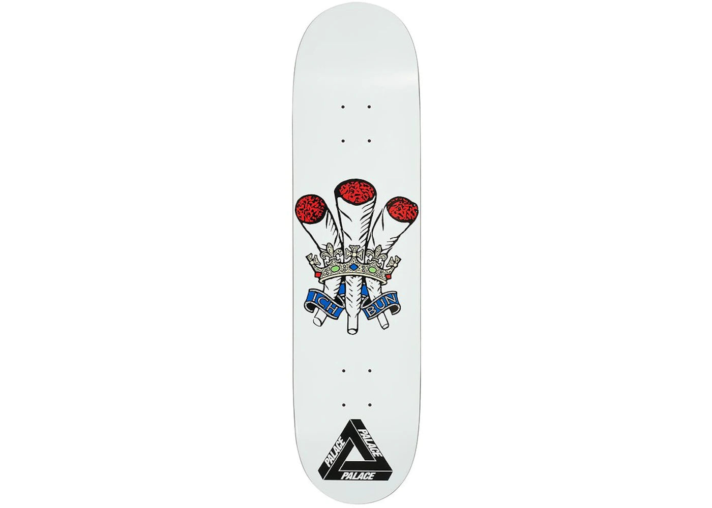 Palace Ich Bun 8 Skateboard Deck White