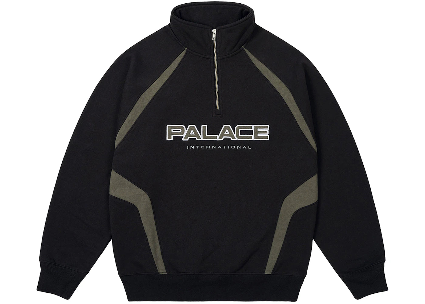 Palace International 1/4 Zip Black