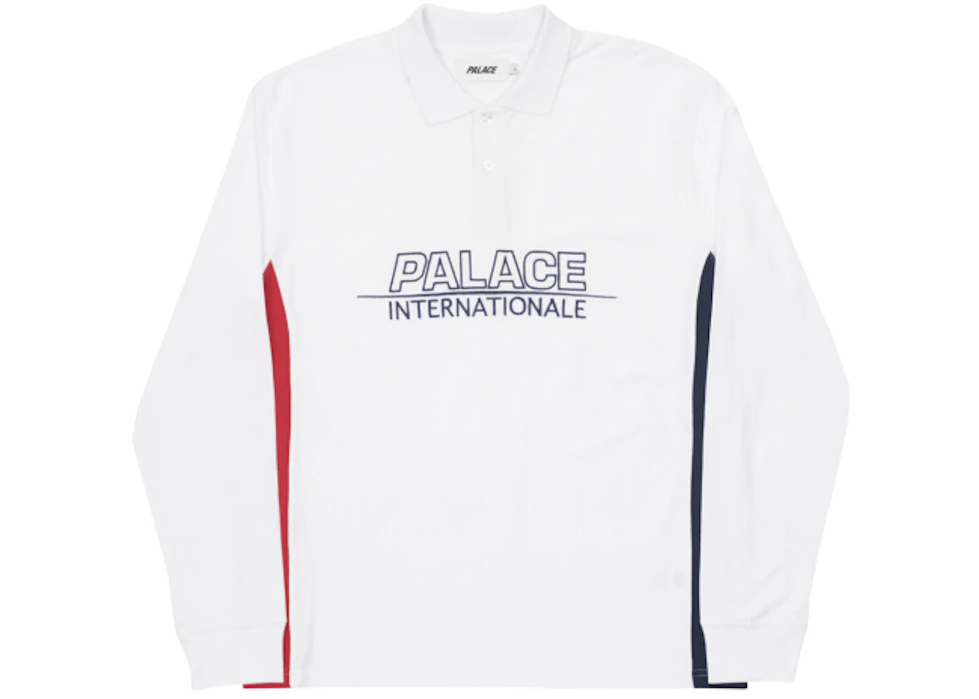 Palace Internationale Longsleeve Polo White