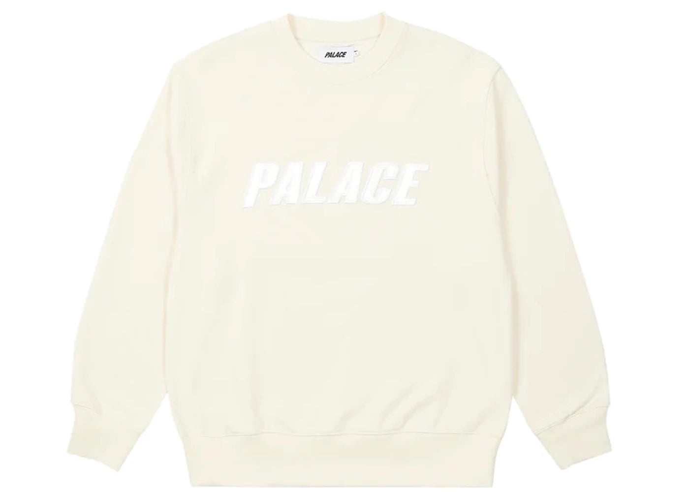 Palace Iridescent Applique Crew Soft White