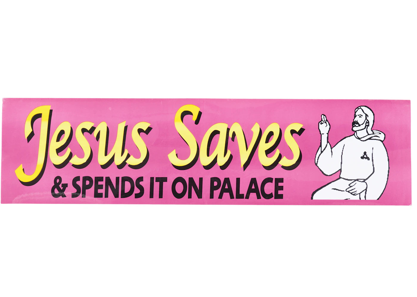 Palace Jesus Saves Bumper Sticker Purple