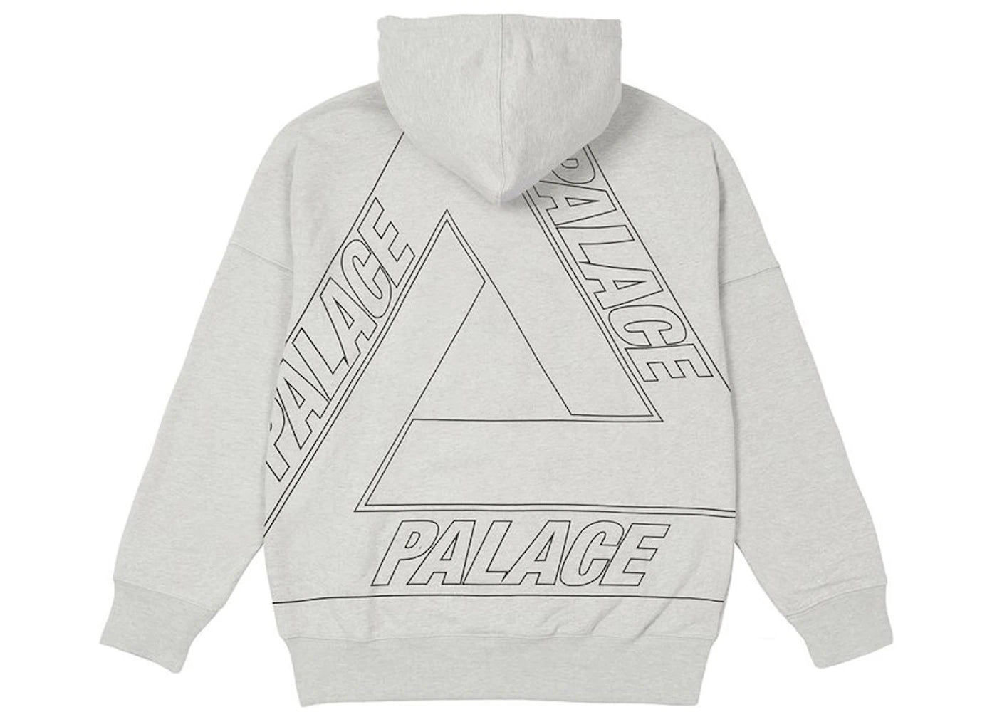 Palace Jumbo Tri-Ferg Drop Shoulder Hood Grey Marl