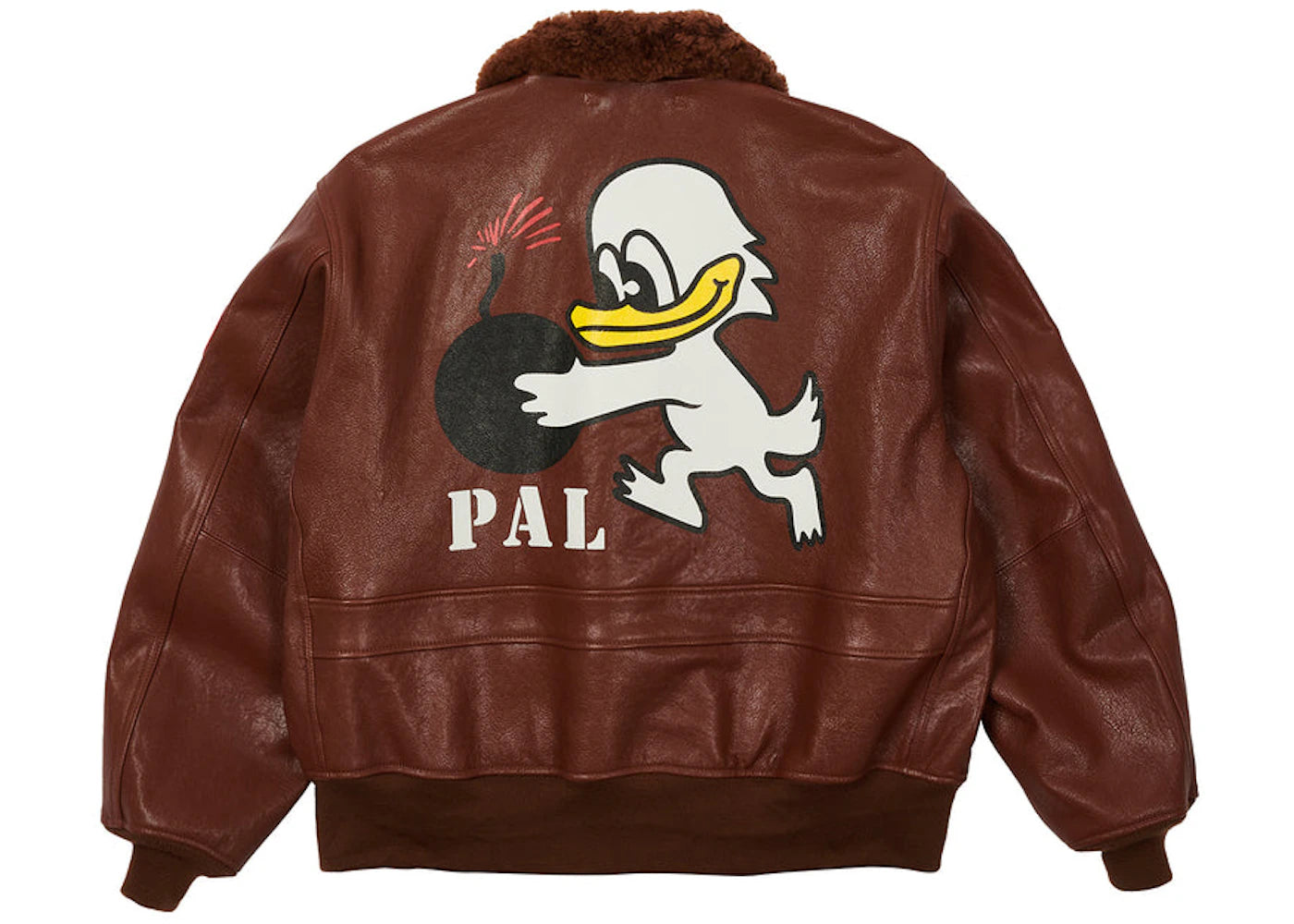 Palace Leather Flight Jacket Brown