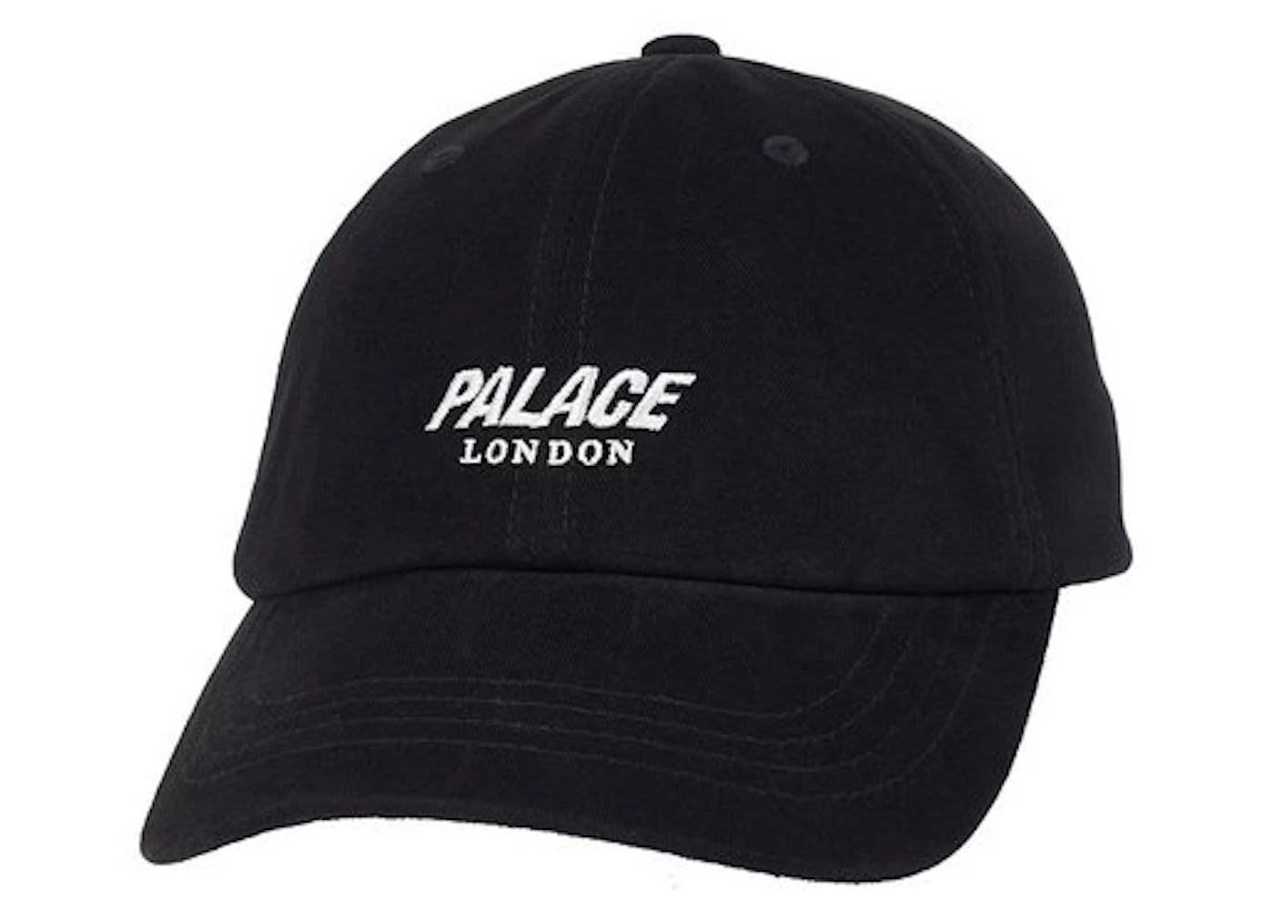 Palace Leather Strap 6-Panel Black