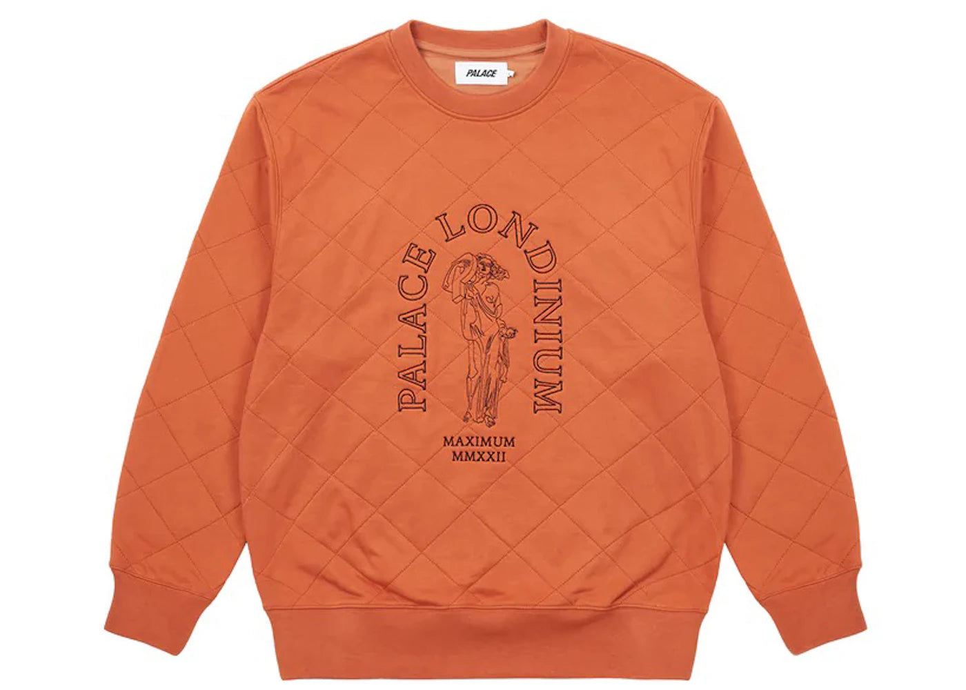 Palace Londinium Quilted Crew Rust