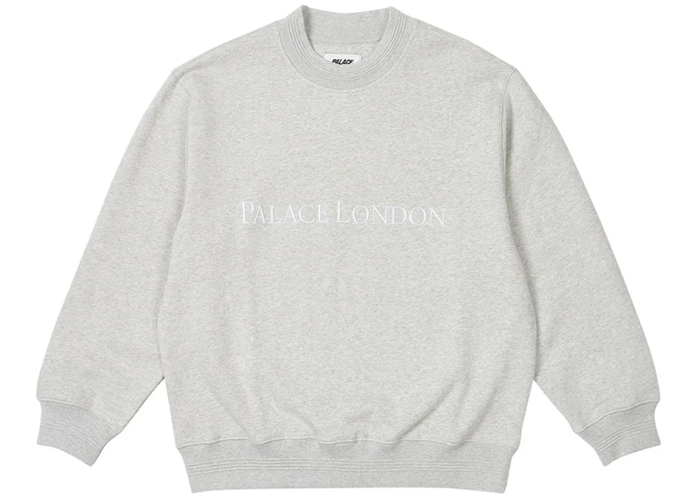 Palace London Crew Grey Marl