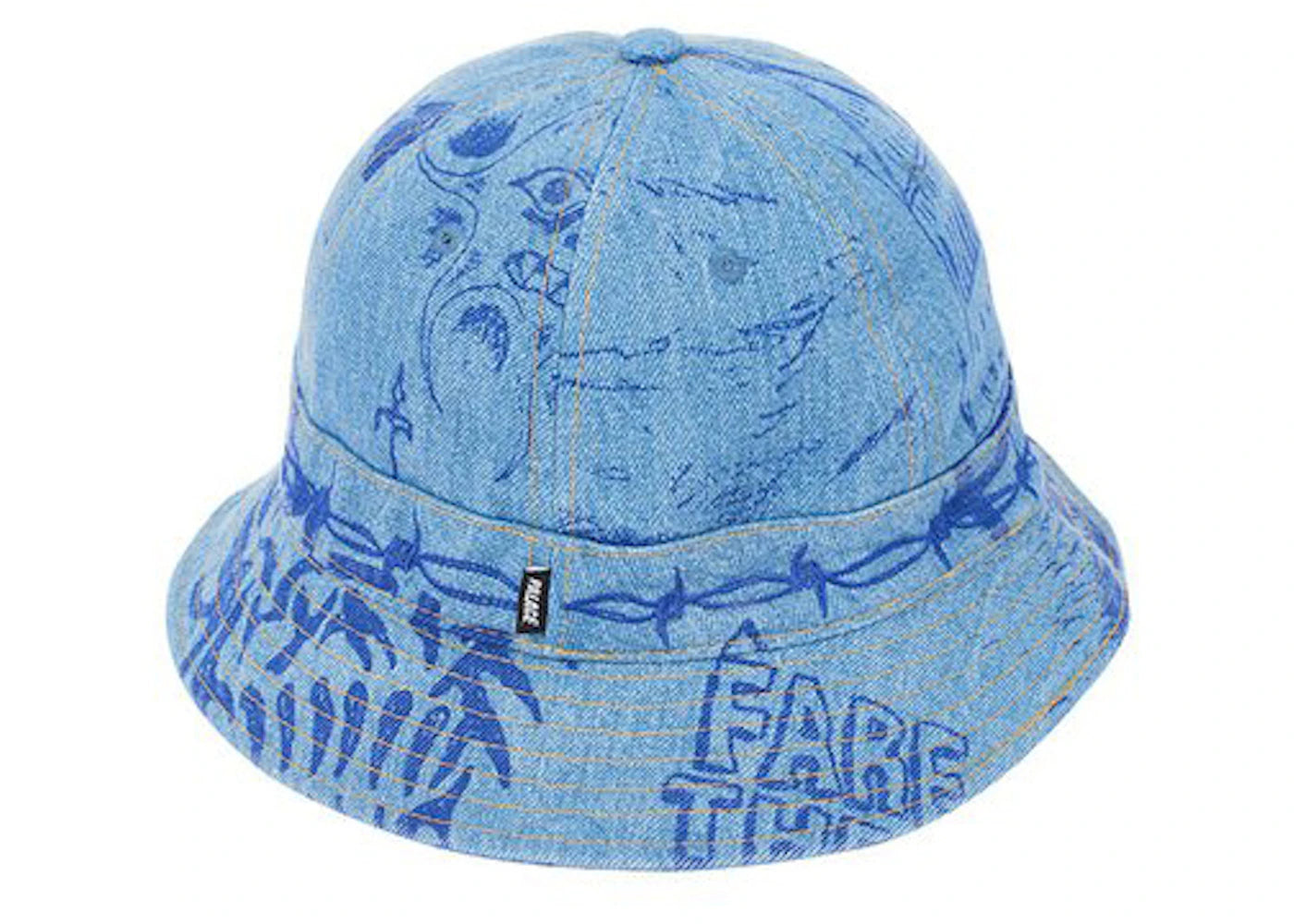 Palace Lotties Denim Bucket Hat Stone Wash