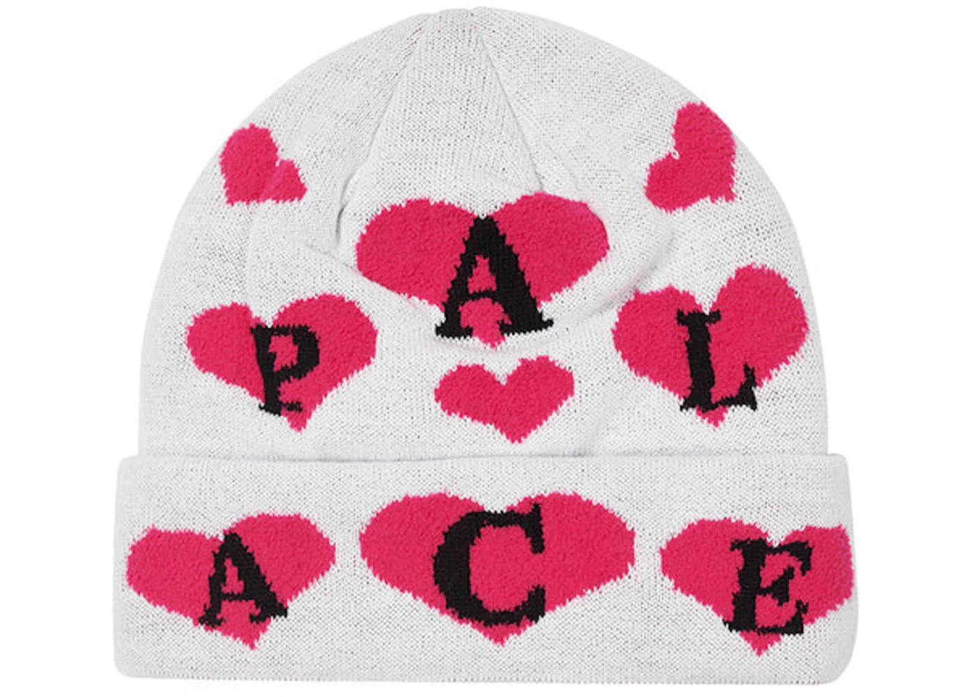 Palace Love Me Jacquard Beanie White