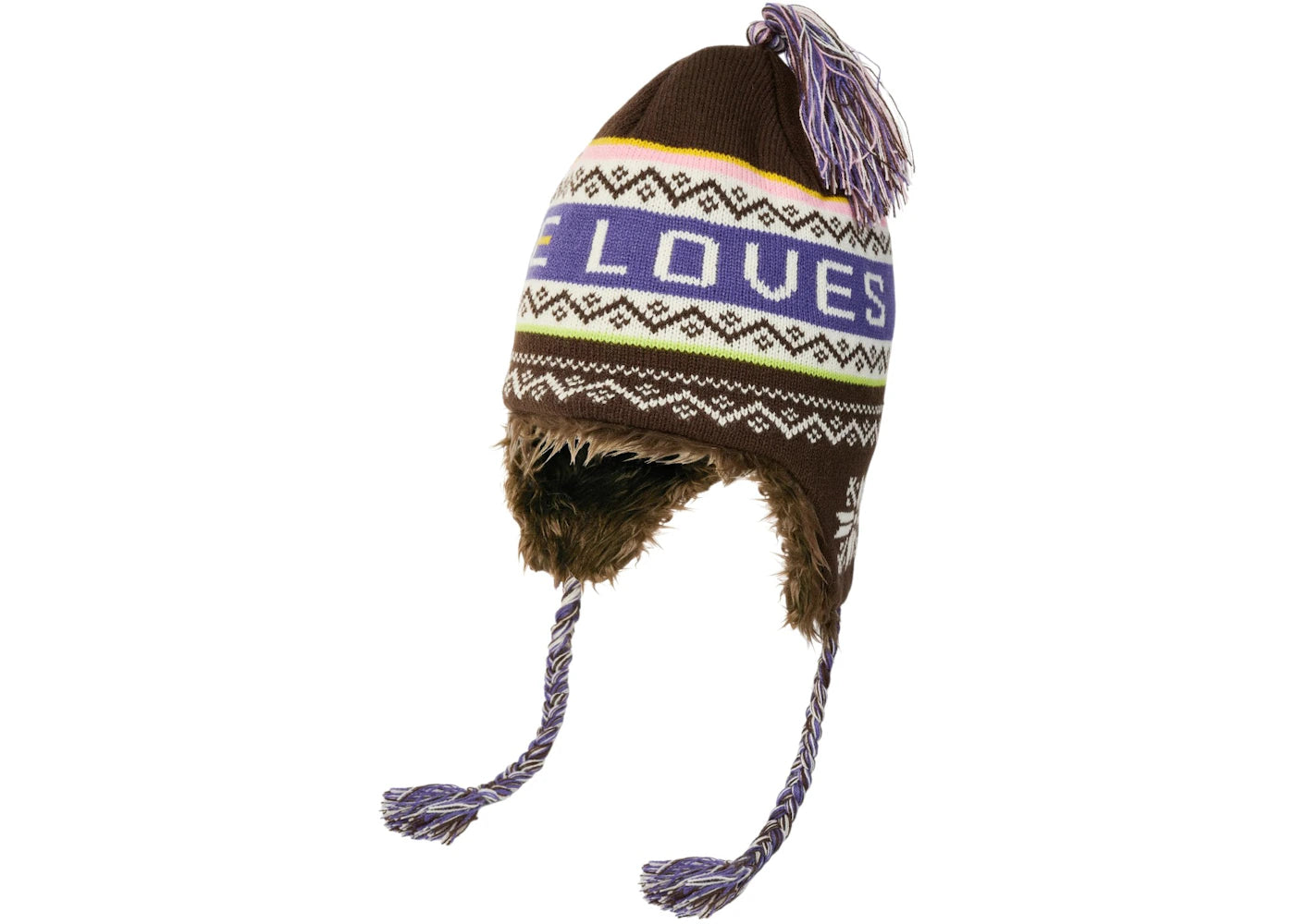 Palace Loves Me Peruvian Beanie Brown