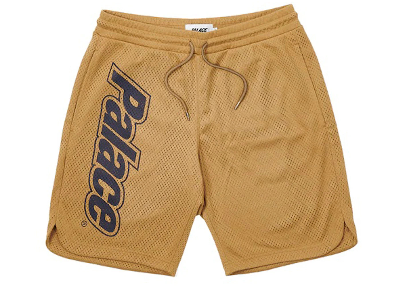 Palace Lowercase Font Shorts Gold