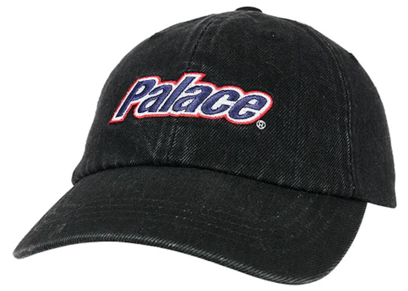 Palace Lowercase Washed Denim 6-Panel Black