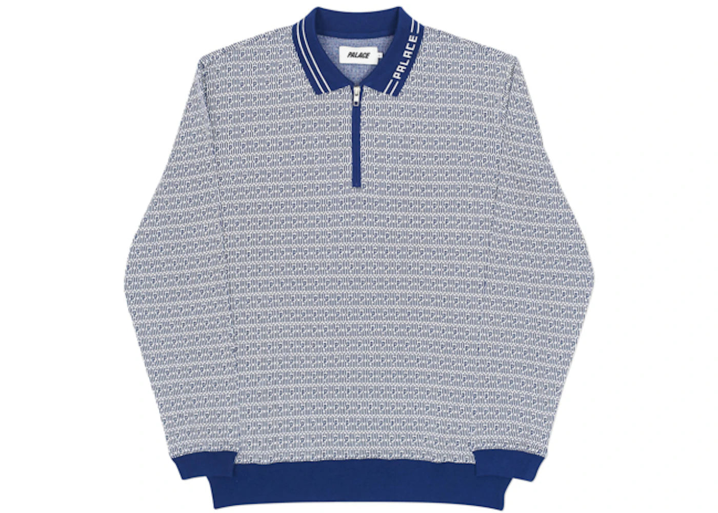 Palace Macro P Heavy Zip Top Blue/White