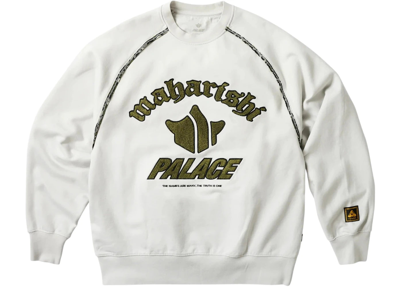 Palace Maharishi Temple Crew Stone White