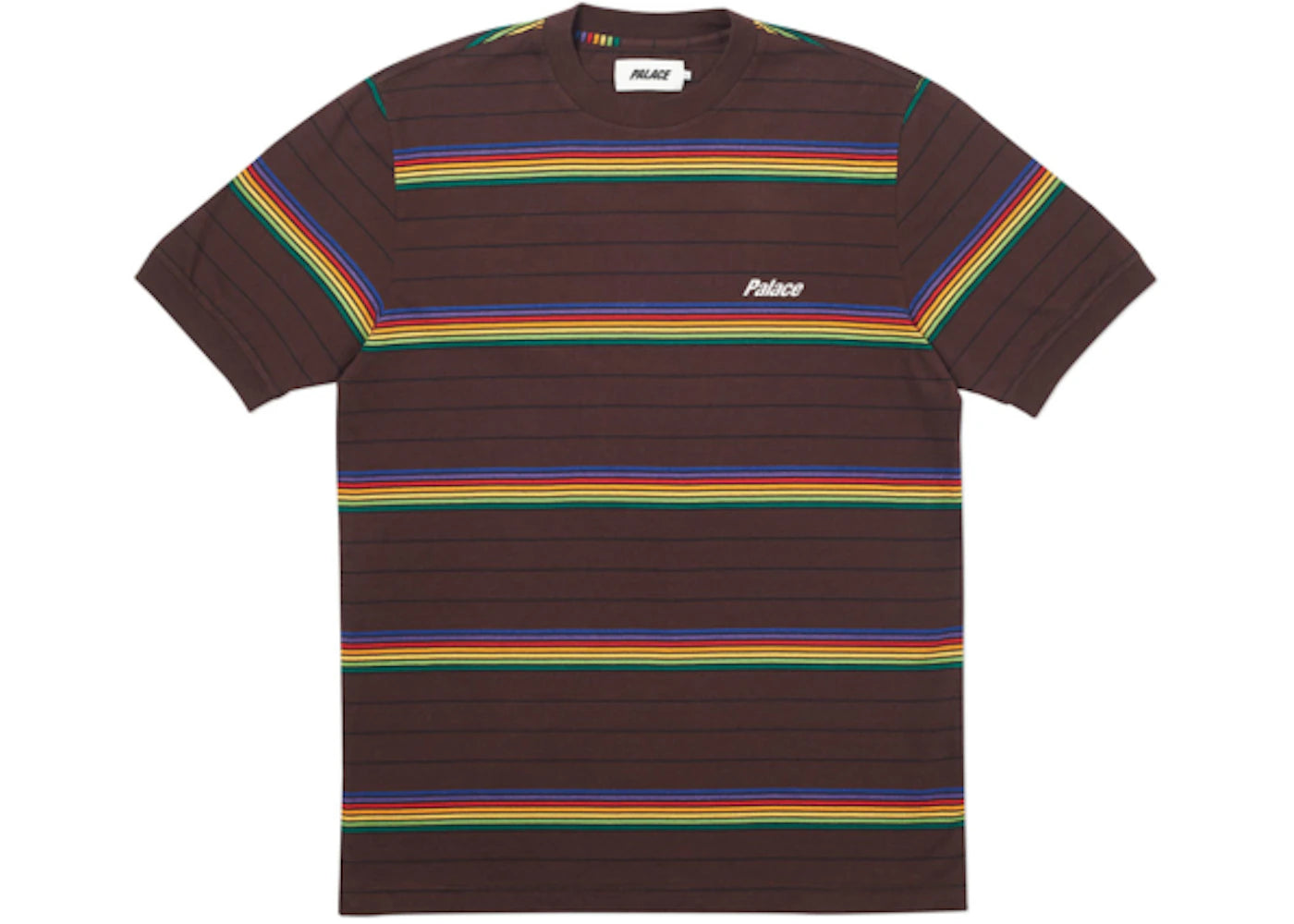 Palace Mershy-Pea Striped T-shirt Burgundy