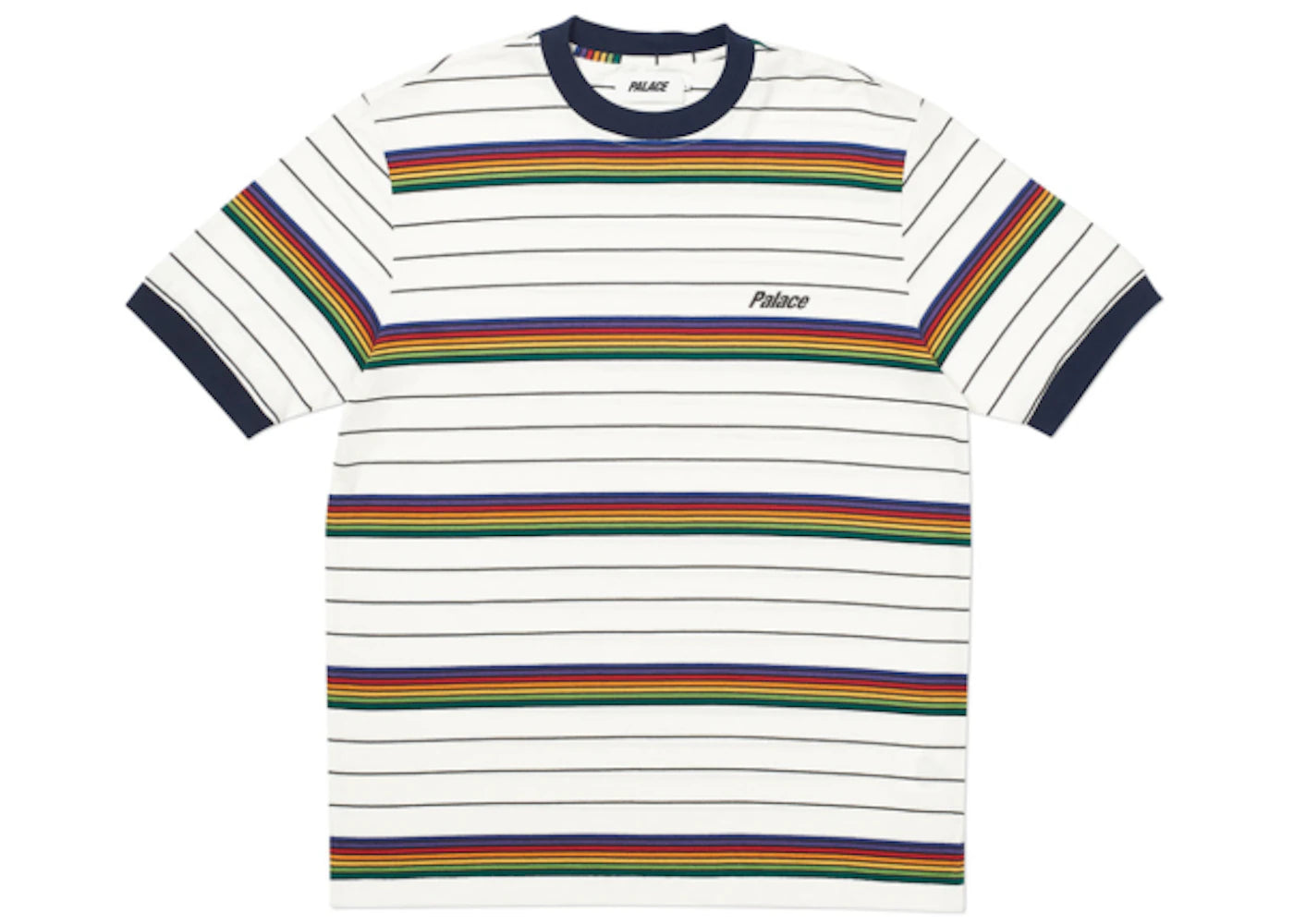 Palace Mershy-Pea Striped T-shirt White