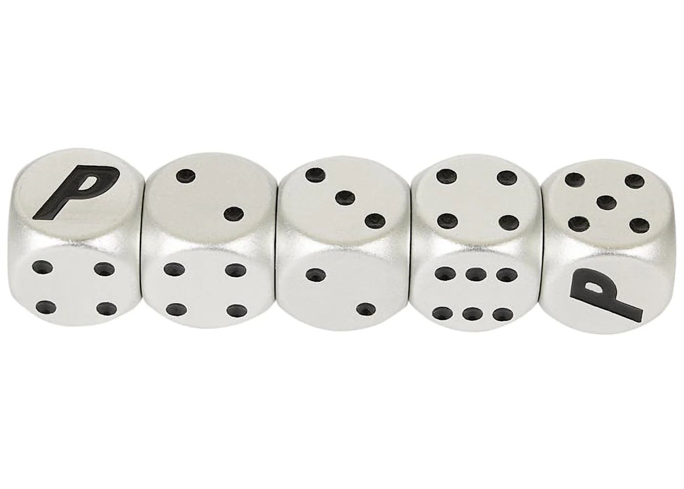 Palace Metal Dice Silver