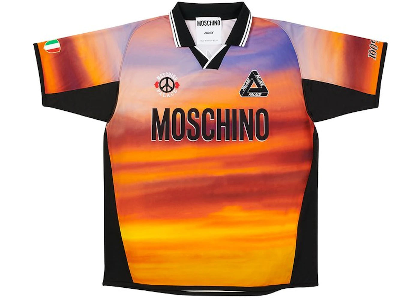 Palace Moschino Football Shirt Orange Cloud
