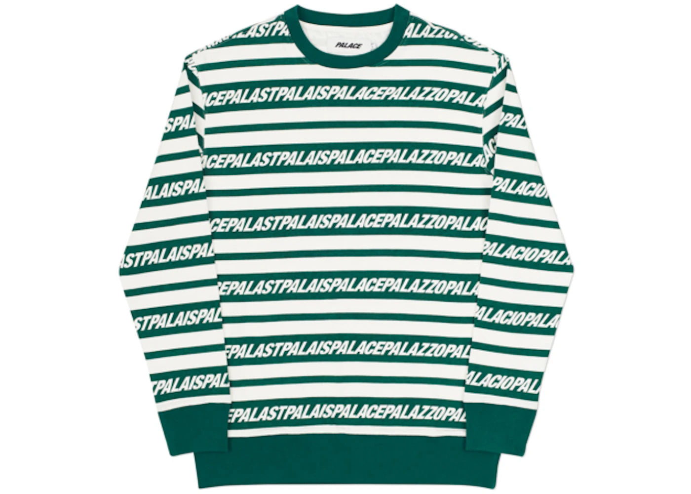 Palace Multi Lingual Crew Green/White