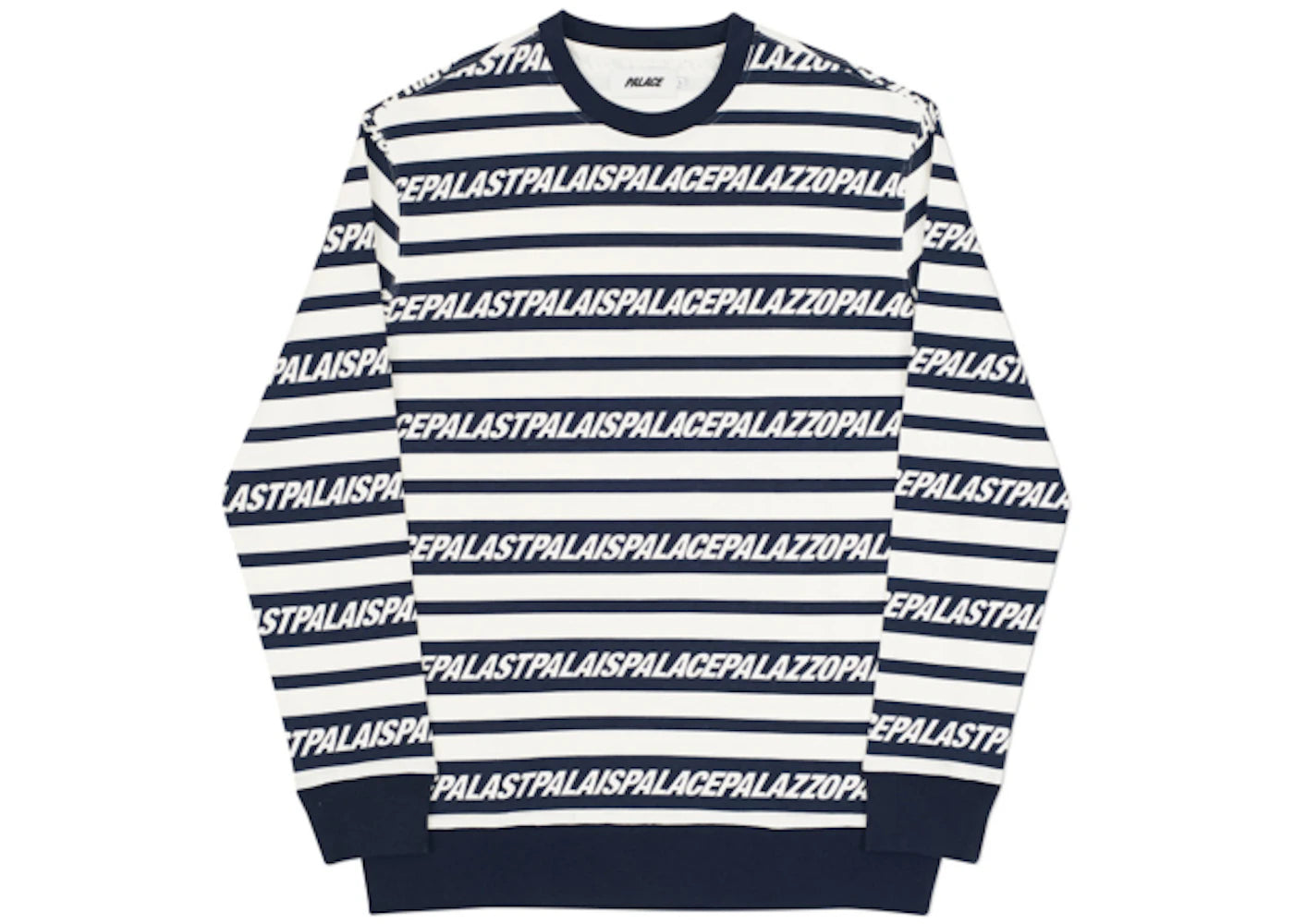 Palace Multi Lingual Crew Navy/White